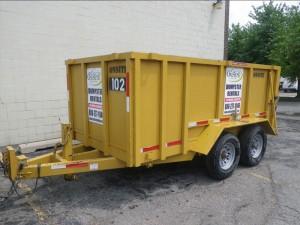 Dumpster Rental, Rubber Wheel Dumpster, Michigan Property Services